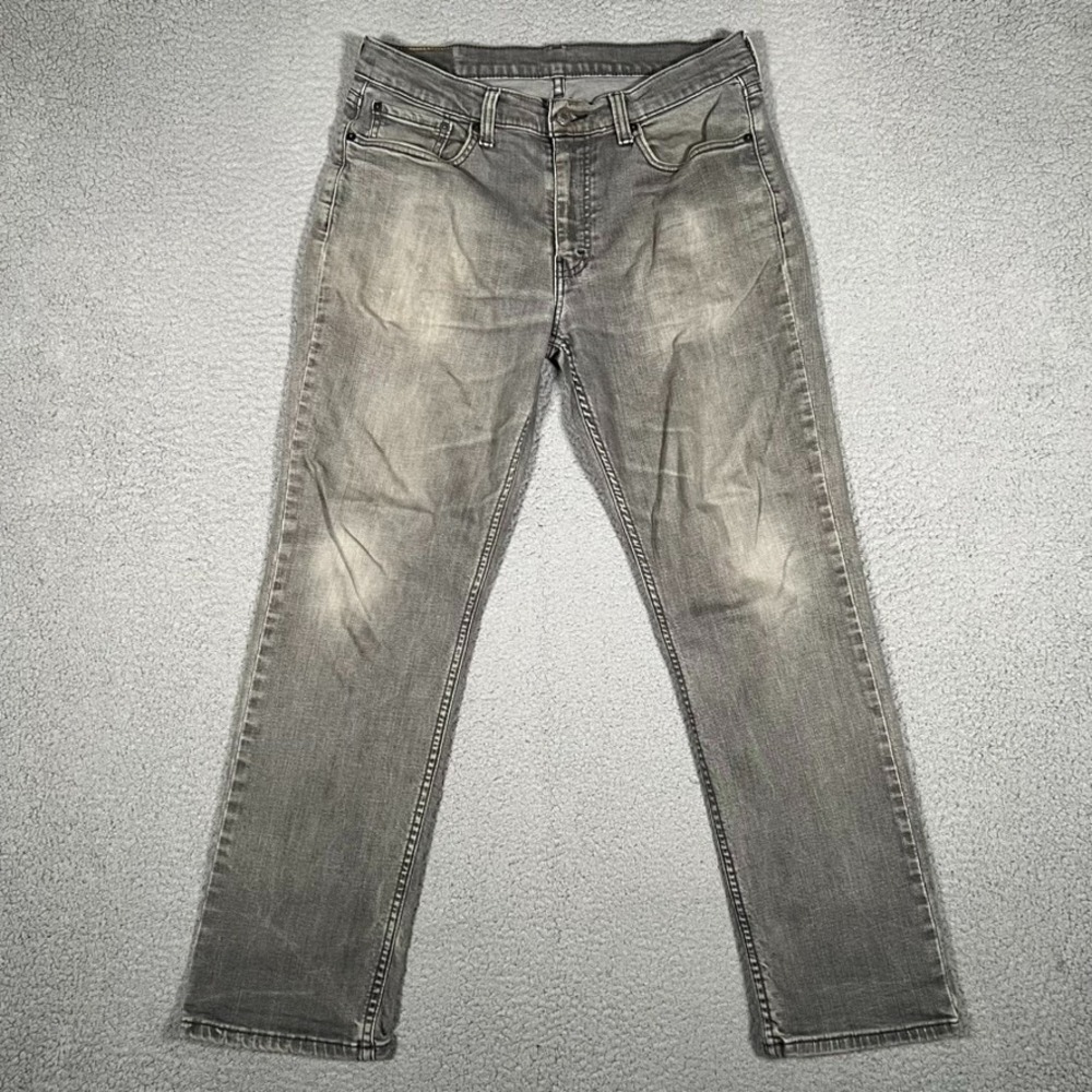 Levis Jeans Mens 32x29 Gray 514 Straight Fit‎ Denim Casual Preppy Workwear Logo